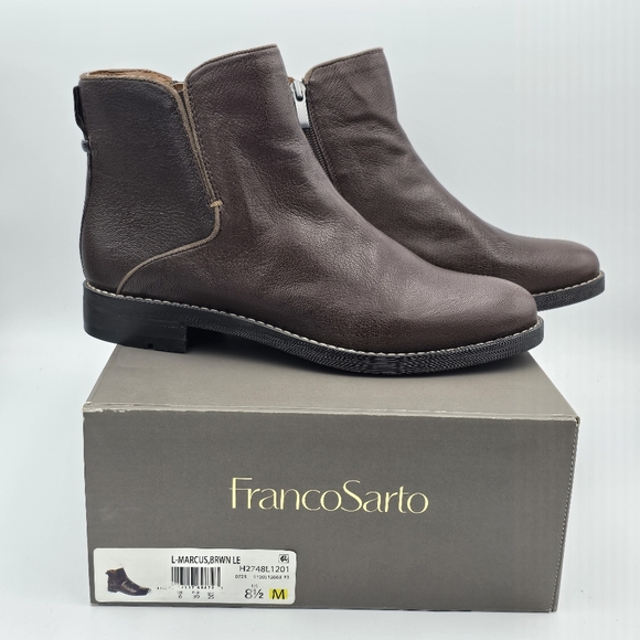 Franco Sarto Shoes - NIB Franco Sarto Marcus Ankle Booties, Brown Leather, Women's 8.5M